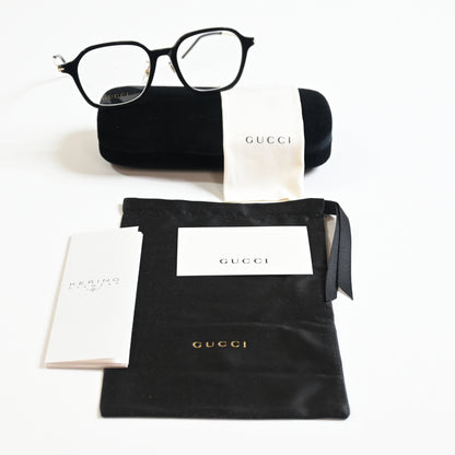 Gucci GG1277OA 001 Womens Authentic Eyeglasses Black/Gold, 52mm - New