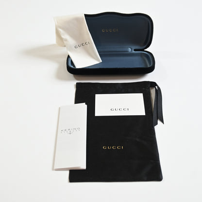 Gucci GG1277OA 001 Womens Authentic Eyeglasses Black/Gold, 52mm - New