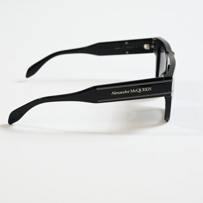 Alexander Mcqueen AM0397S 001 Men's Authentic Sunglasses Black/Gray, 52mm - New