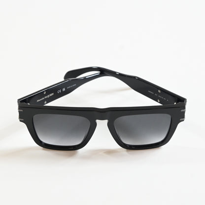 Alexander Mcqueen AM0397S 001 Men's Authentic Sunglasses Black/Gray, 52mm - New