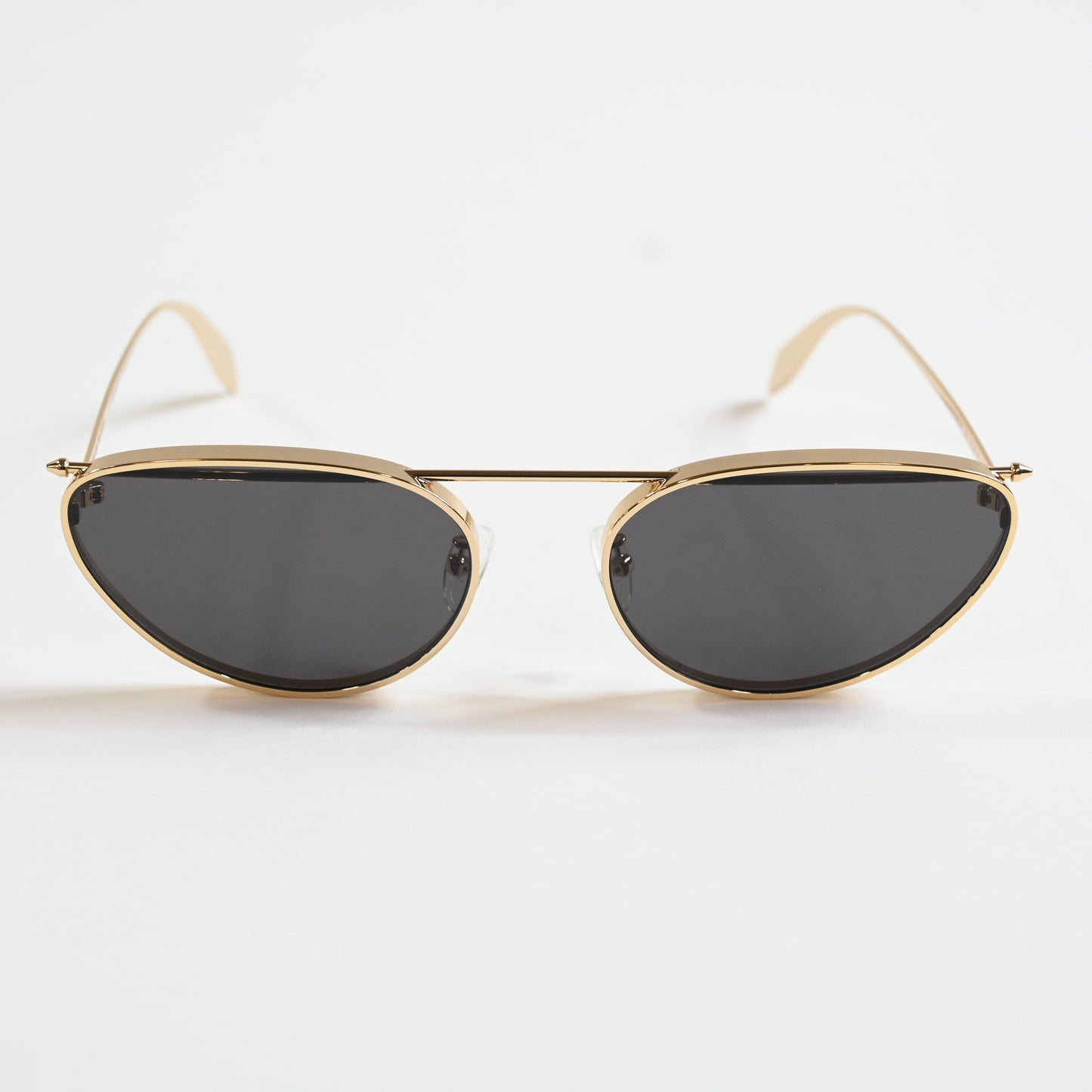 Alexander Mcqueen AM0424S 001 Womens Authentic Sunglasses Gold/Black, 62mm - New