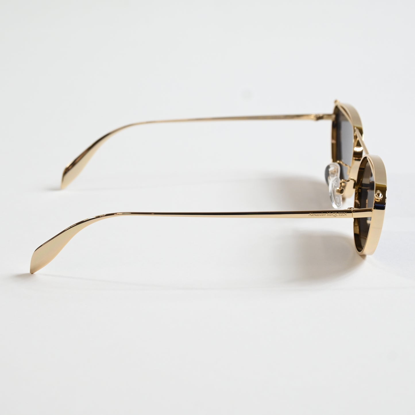 Alexander Mcqueen AM0424S 001 Womens Authentic Sunglasses Gold/Black, 62mm - New