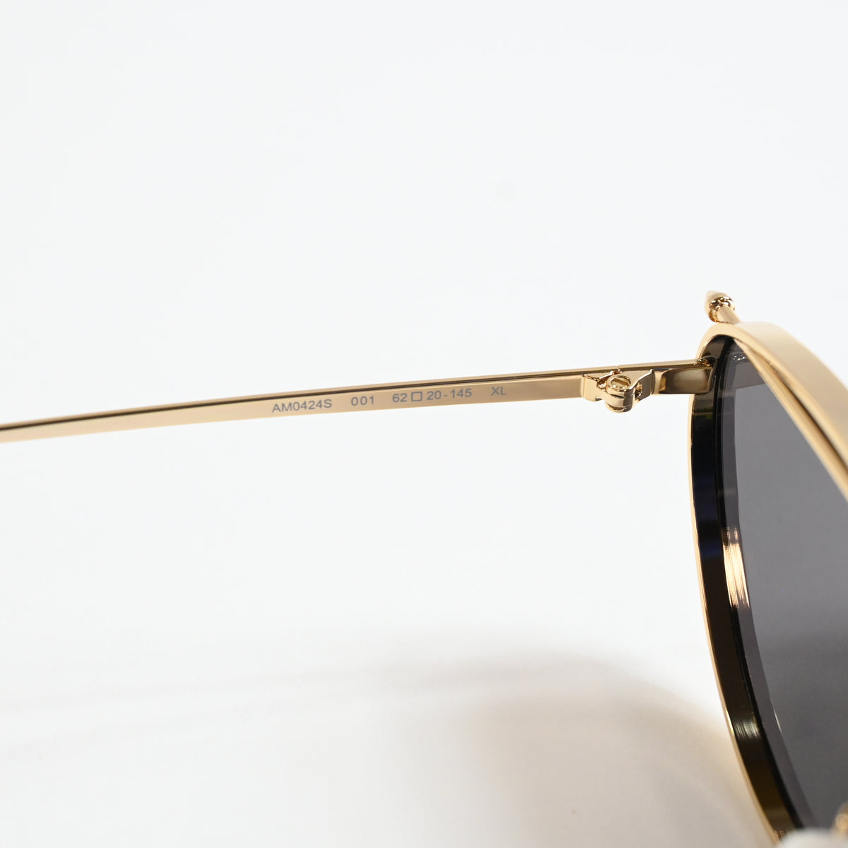 Alexander Mcqueen AM0424S 001 Womens Authentic Sunglasses Gold/Black, 62mm - New