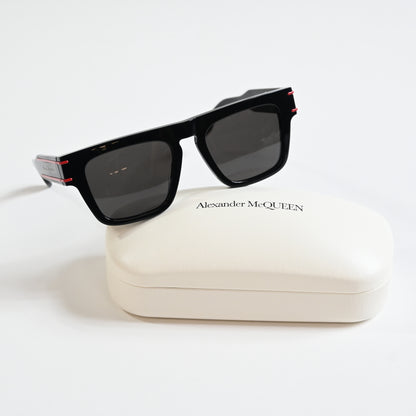 Alexander Mcqueen AM0397S 003 Mens Authentic Sunglasses Black/Gray, 52mm - New