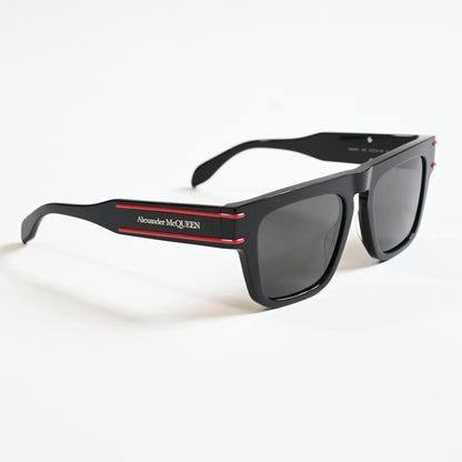 Alexander Mcqueen AM0397S 003 Mens Authentic Sunglasses Black/Gray, 52mm - New