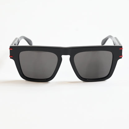 Alexander Mcqueen AM0397S 003 Mens Authentic Sunglasses Black/Gray, 52mm - New