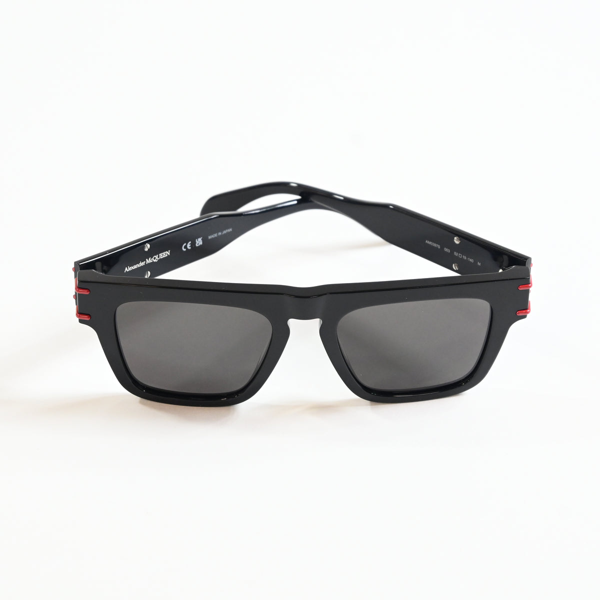 Alexander Mcqueen AM0397S 003 Mens Authentic Sunglasses Black/Gray, 52mm - New