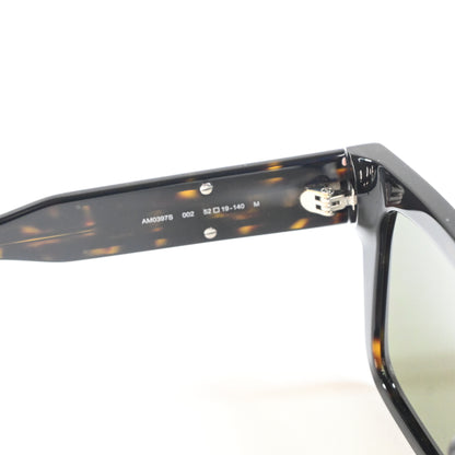Alexander Mcqueen AM0397S 002 Mens Authentic Sunglasses Havana/Green, 52mm - New