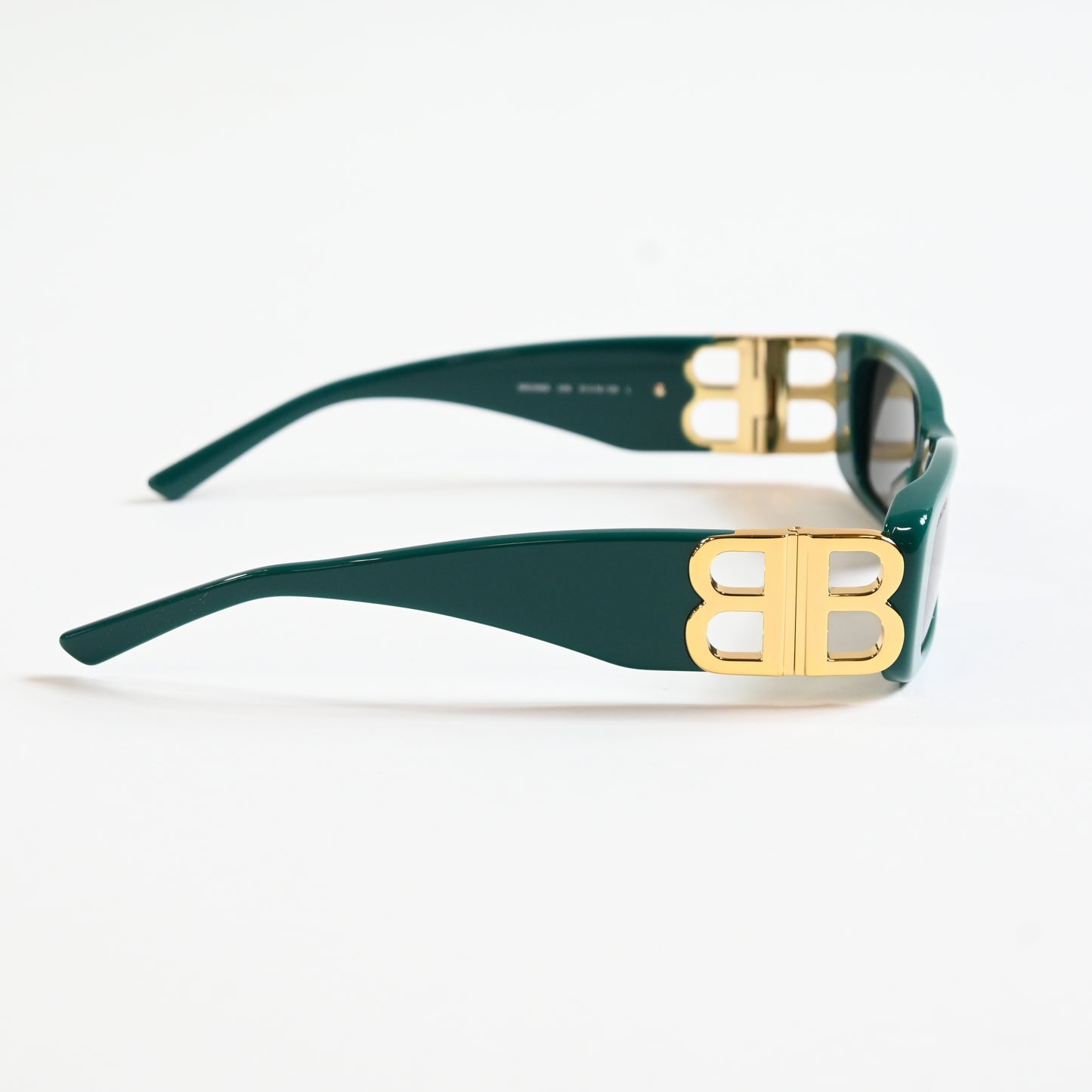 Balenciaga BB0096S 006 Womens Authentic Sunglasses Green/Gold, 51mm - New