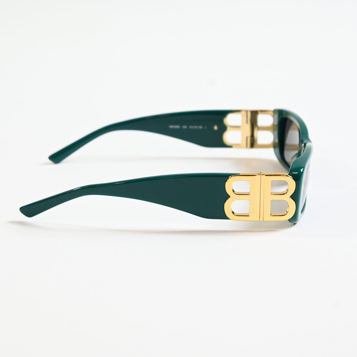Balenciaga BB0096S 006 Womens Authentic Sunglasses Green/Gold, 51mm - New
