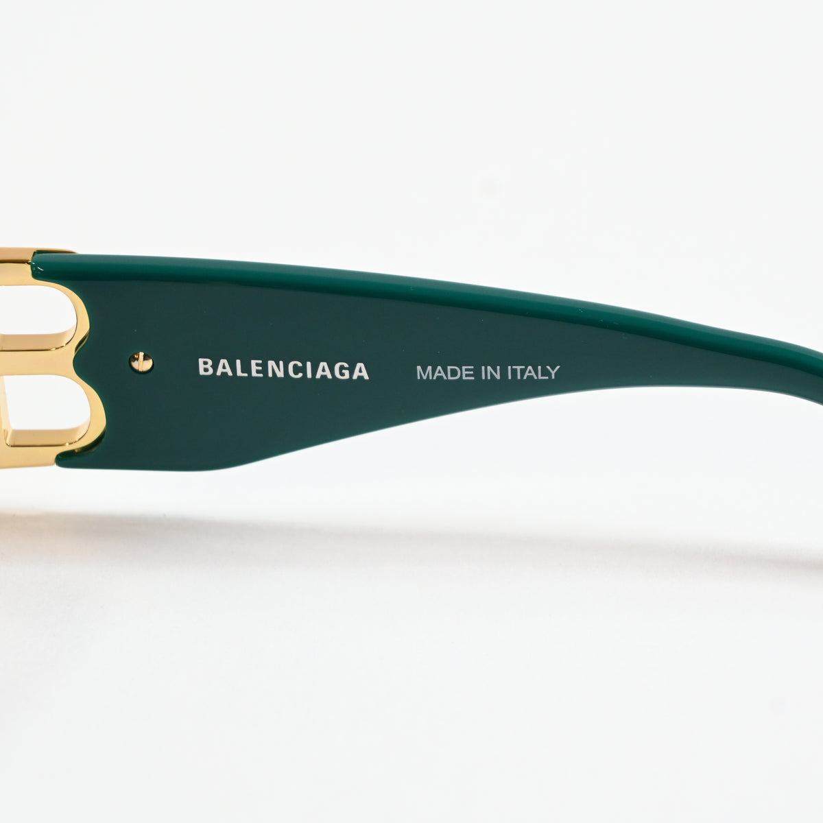 Balenciaga BB0096S 006 Womens Authentic Sunglasses Green/Gold, 51mm - New