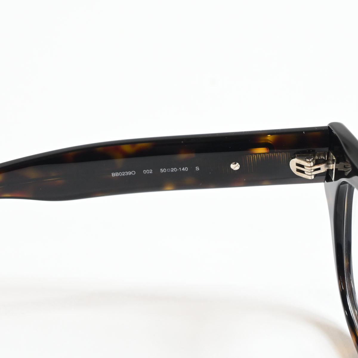 Balenciaga BB0239O 002 Unisex Authentic Eyeglasses Havana/Silver, 50mm - New