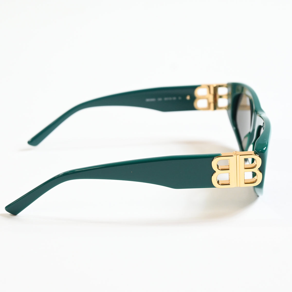 Balenciaga BB0095S 005 Womens Authentic Sunglasses Green/Gold, 53mm - New