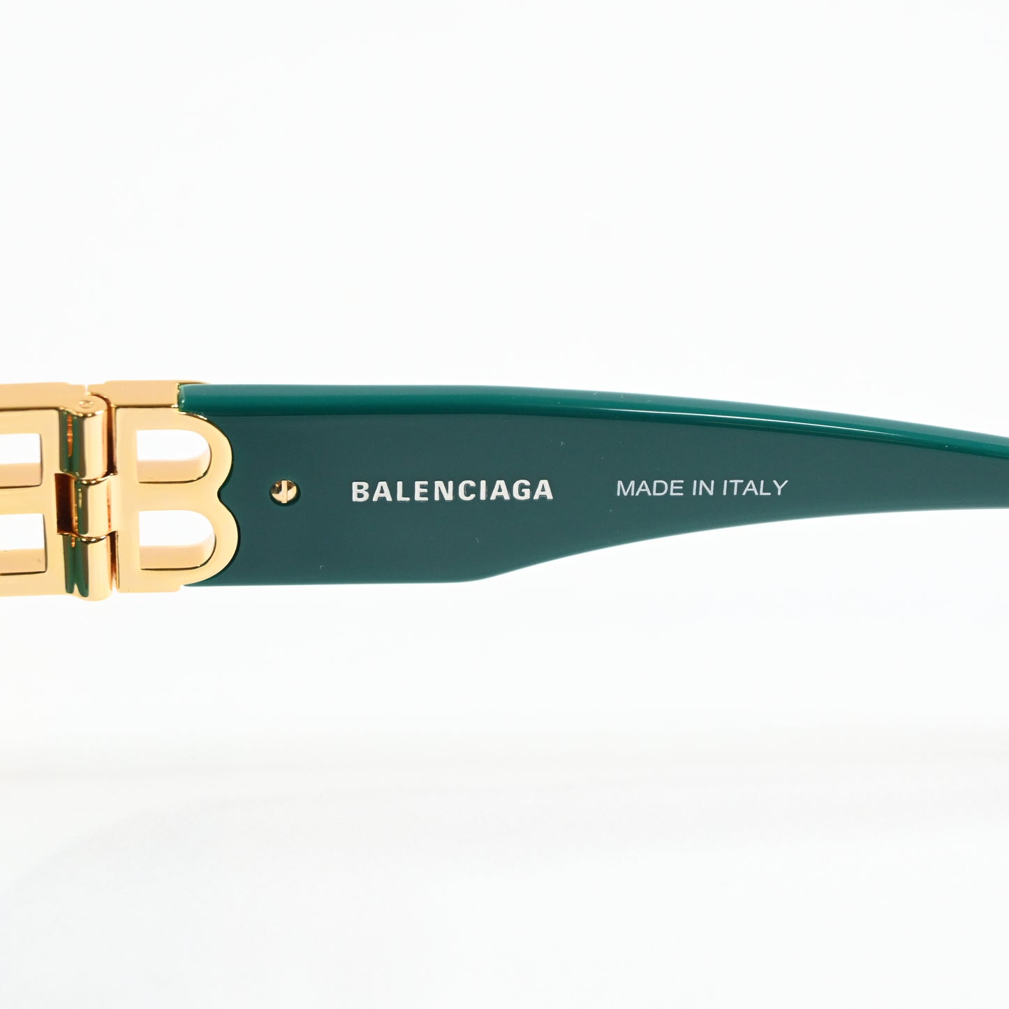 Balenciaga BB0095S 005 Womens Authentic Sunglasses Green/Gold, 53mm - New