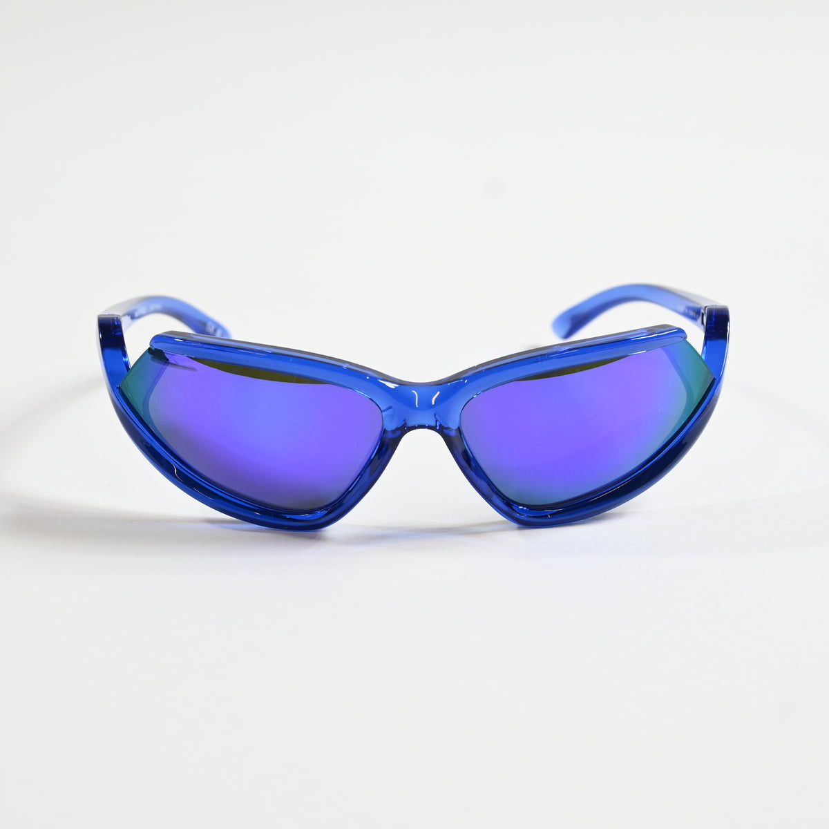 Balenciaga BB0289S 004 Unisex Authentic Sunglasses Clear Blue/Violet, 71mm - New