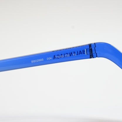 Balenciaga BB0289S 004 Unisex Authentic Sunglasses Clear Blue/Violet, 71mm - New