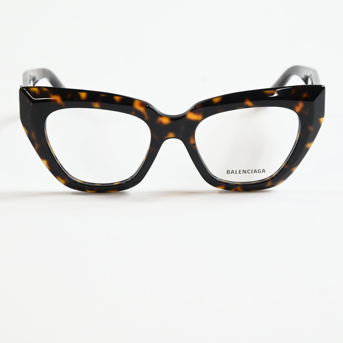 Balenciaga BB0238O 002 Womens Authentic Eyeglasses Havana/Silver, 50mm - New