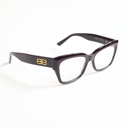 Balenciaga BB0274O 003 Womens Authentic Eyeglasses Dark Red/Gold, 55mm - New