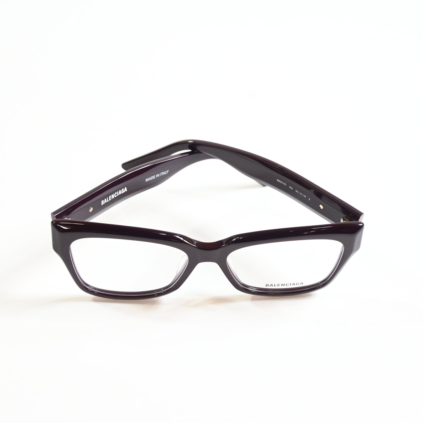 Balenciaga BB0274O 003 Womens Authentic Eyeglasses Dark Red/Gold, 55mm - New