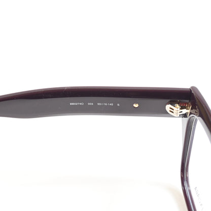 Balenciaga BB0274O 003 Womens Authentic Eyeglasses Dark Red/Gold, 55mm - New