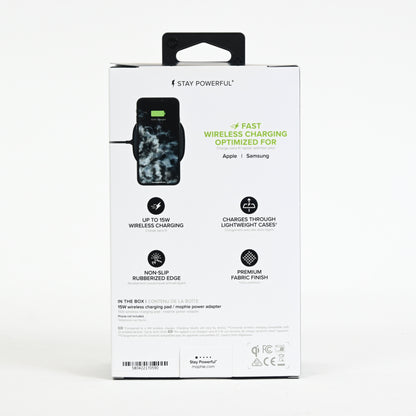 mophie 15W Universal Wireless Charge Pad, Qi-Compatible Charger Black - Open Box