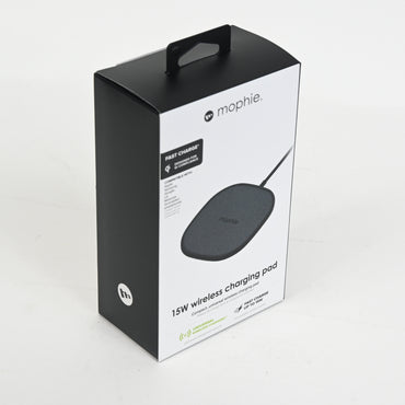 mophie 15W Universal Wireless Charge Pad, Qi-Compatible Charger Black - Open Box