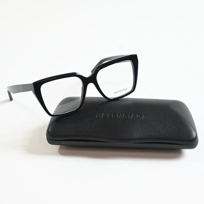 Balenciaga BB0130O 001 Womens Authentic Eyeglasses Burgundy, 53mm - New