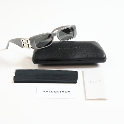 Balenciaga BB0096S 014 Womens Authentic Sunglasses Gray/Silver, 51mm - New