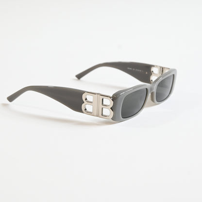 Balenciaga BB0096S 014 Womens Authentic Sunglasses Gray/Silver, 51mm - New