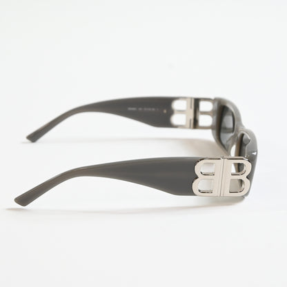 Balenciaga BB0096S 014 Womens Authentic Sunglasses Gray/Silver, 51mm - New