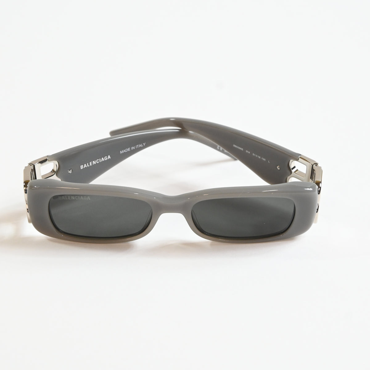 Balenciaga BB0096S 014 Womens Authentic Sunglasses Gray/Silver, 51mm - New