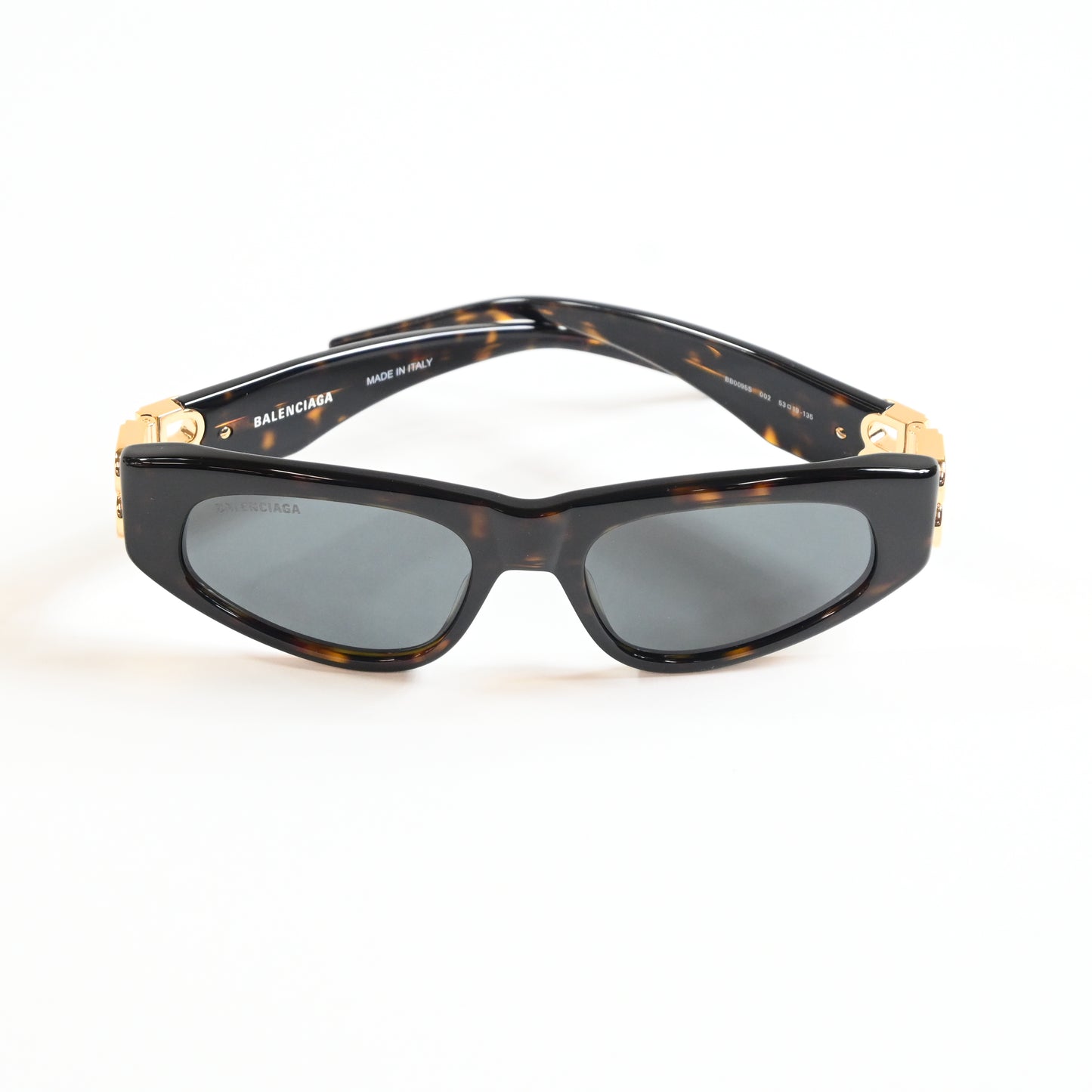 Balenciaga BB0095S 002 Womens Authentic Sunglasses Havana/Green, 53mm - New