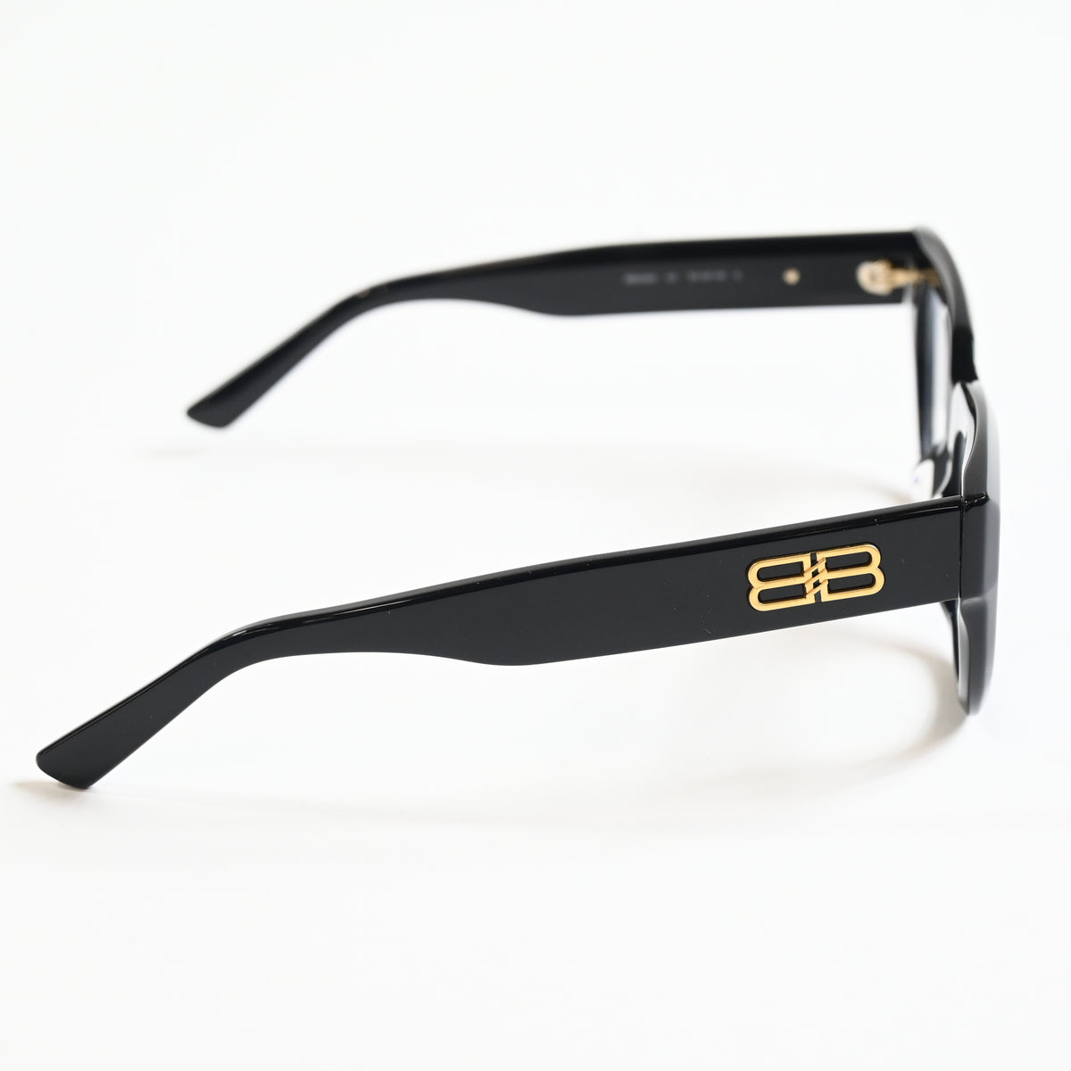 Balenciaga BB0239O 001 Unisex Authentic Eyeglasses Black/Gold, 50mm - New