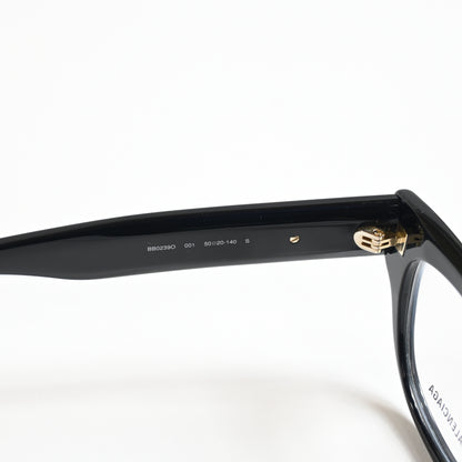 Balenciaga BB0239O 001 Unisex Authentic Eyeglasses Black/Gold, 50mm - New
