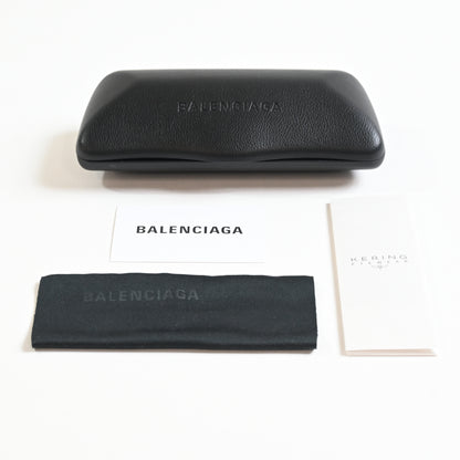 Balenciaga BB0239O 001 Unisex Authentic Eyeglasses Black/Gold, 50mm - New