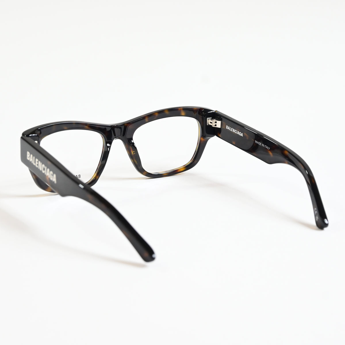 Balenciaga BB0264O 002 Unisex Authentic Eyeglasses Havana/Silver, 53mm - New
