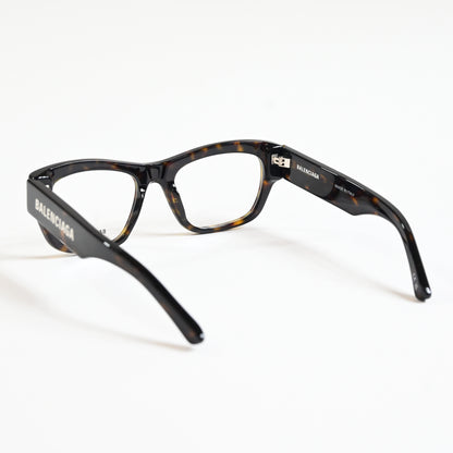 Balenciaga BB0264O 002 Unisex Authentic Eyeglasses Havana/Silver, 53mm - New