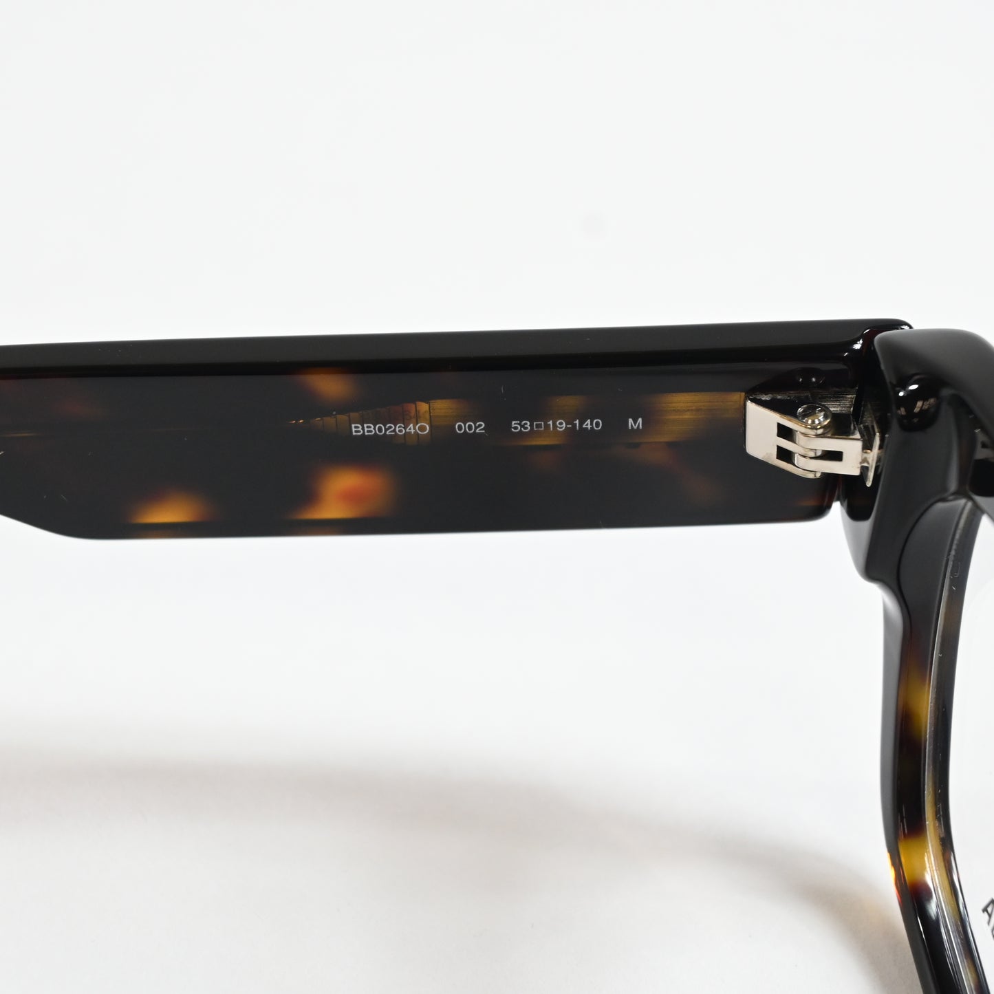 Balenciaga BB0264O 002 Unisex Authentic Eyeglasses Havana/Silver, 53mm - New