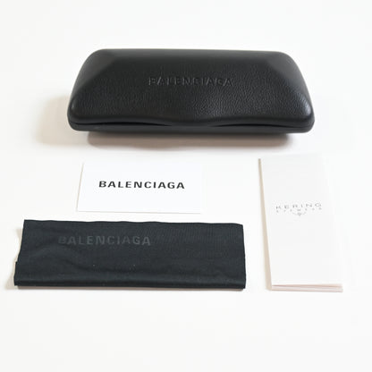 Balenciaga BB0264O 002 Unisex Authentic Eyeglasses Havana/Silver, 53mm - New