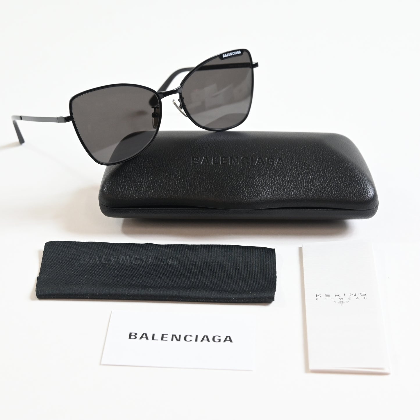 Balenciaga BB0278S 001 Womens Authentic Sunglasses Black/Gray, 60mm - New