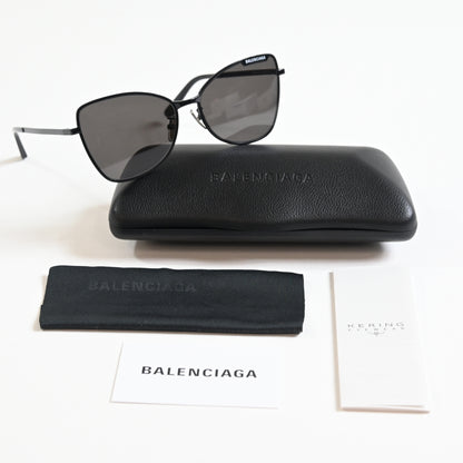 Balenciaga BB0278S 001 Womens Authentic Sunglasses Black/Gray, 60mm - New