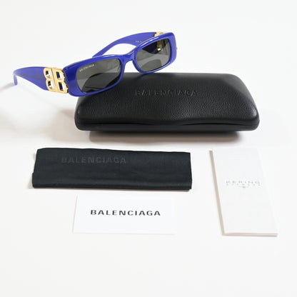 Balenciaga BB0096S 004 Womens Authentic Sunglasses Violet/Gold, 53mm - New