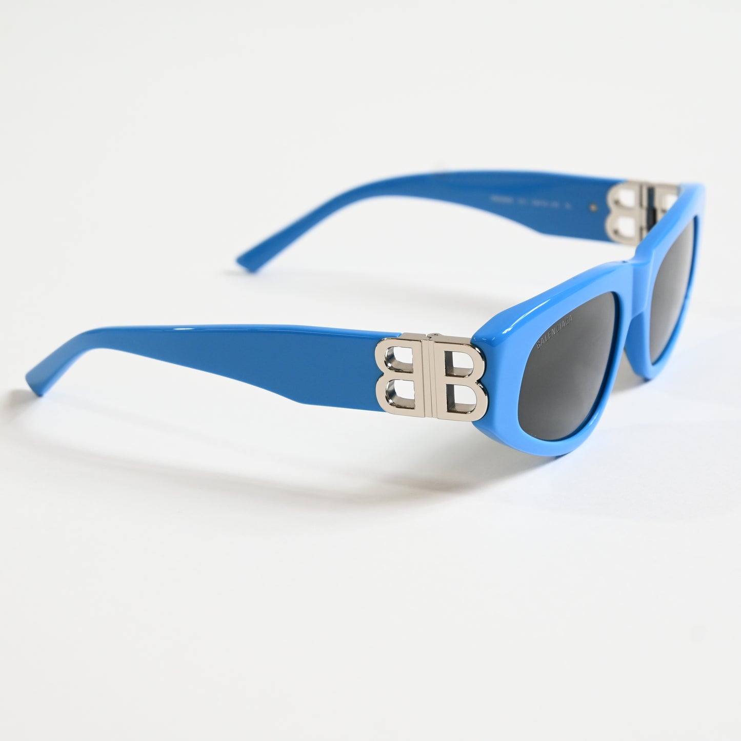 Balenciaga BB0095S 011 Womens Authentic Sunglasses Blue/Gray, 53mm - New