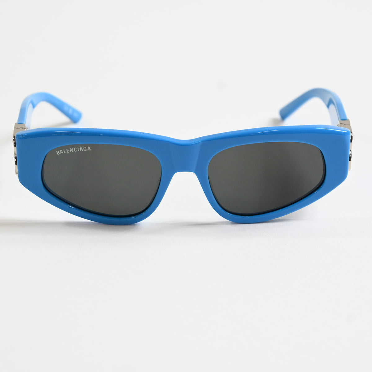 Balenciaga BB0095S 011 Womens Authentic Sunglasses Blue/Gray, 53mm - New