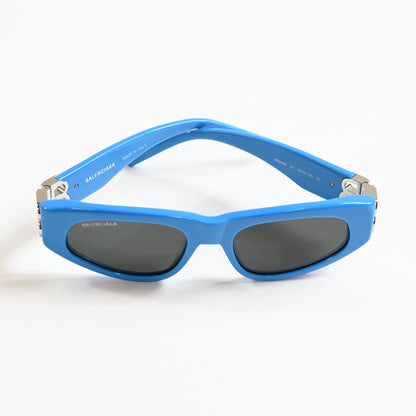 Balenciaga BB0095S 011 Womens Authentic Sunglasses Blue/Gray, 53mm - New