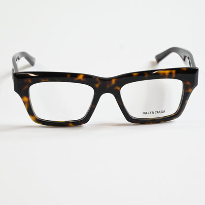Balenciaga BB0240O 002 Unisex Authentic Eyeglasses Havana, 52mm - New