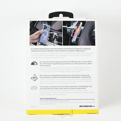 Scosche MagicMount Charge Pro Magnetic Wireless Charging Phone Mount - New