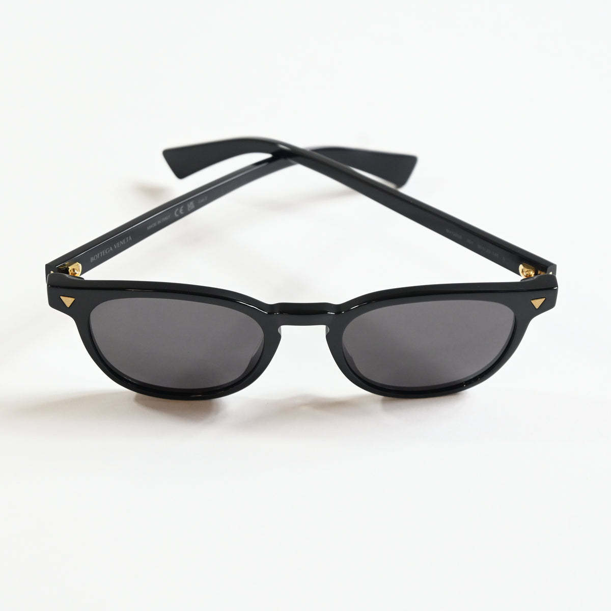 Bottega BV1253S 001 Mens Authentic Sunglasses Black/Gray, 50mm - New