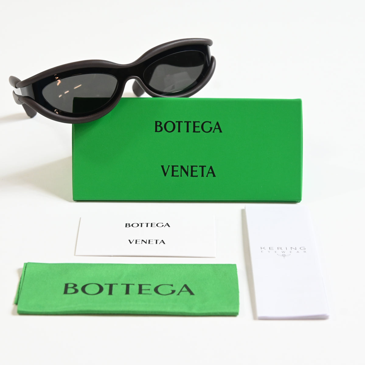 Bottega BV1211S 002 Unisex Authentic Sunglasses Black, 56mm - New