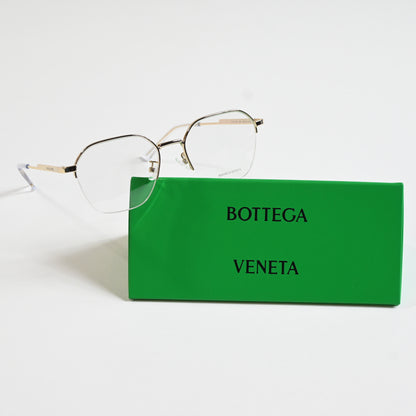 Bottega BV1111OA 002 Mens Authentic Eyeglasses Clear Gold/Silver, 52mm - New